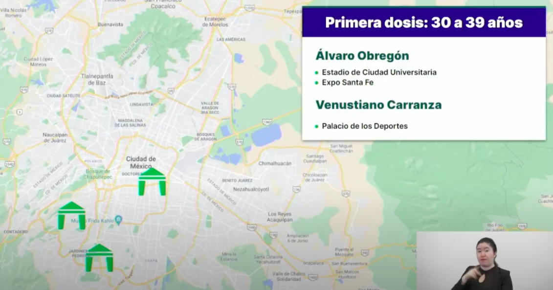 Estas serán las sedes de vacunación en Ciudad de México la próxima semana - primeras-dosis