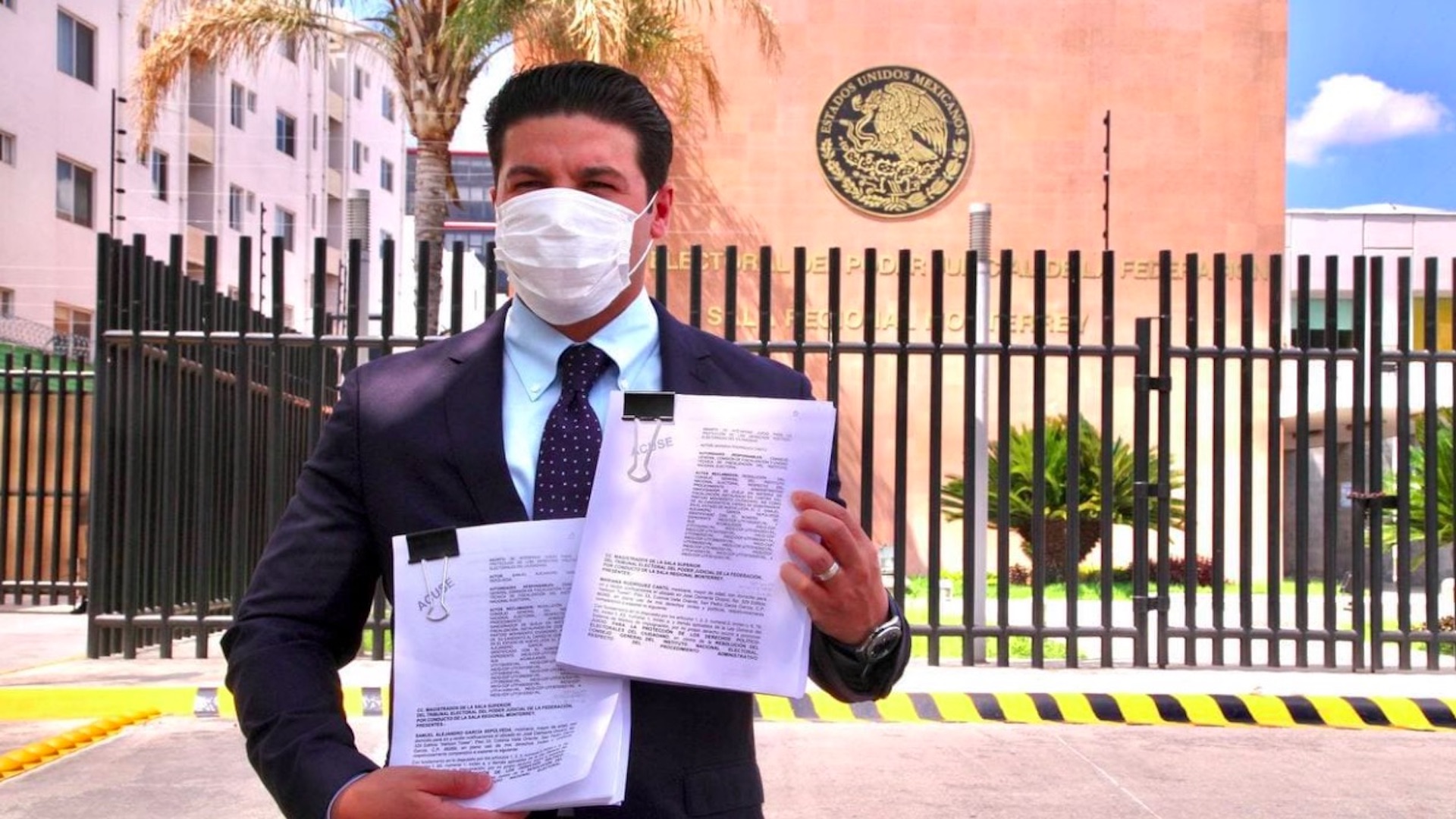 Samuel García presenta impugnaciones contra multa que le impuso el INE