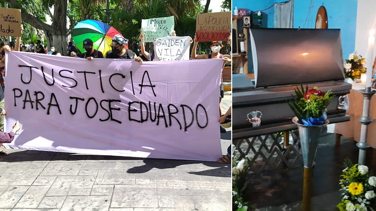 Protestan en Mérida por el asesinato de José Eduardo; ya fue sepultado
