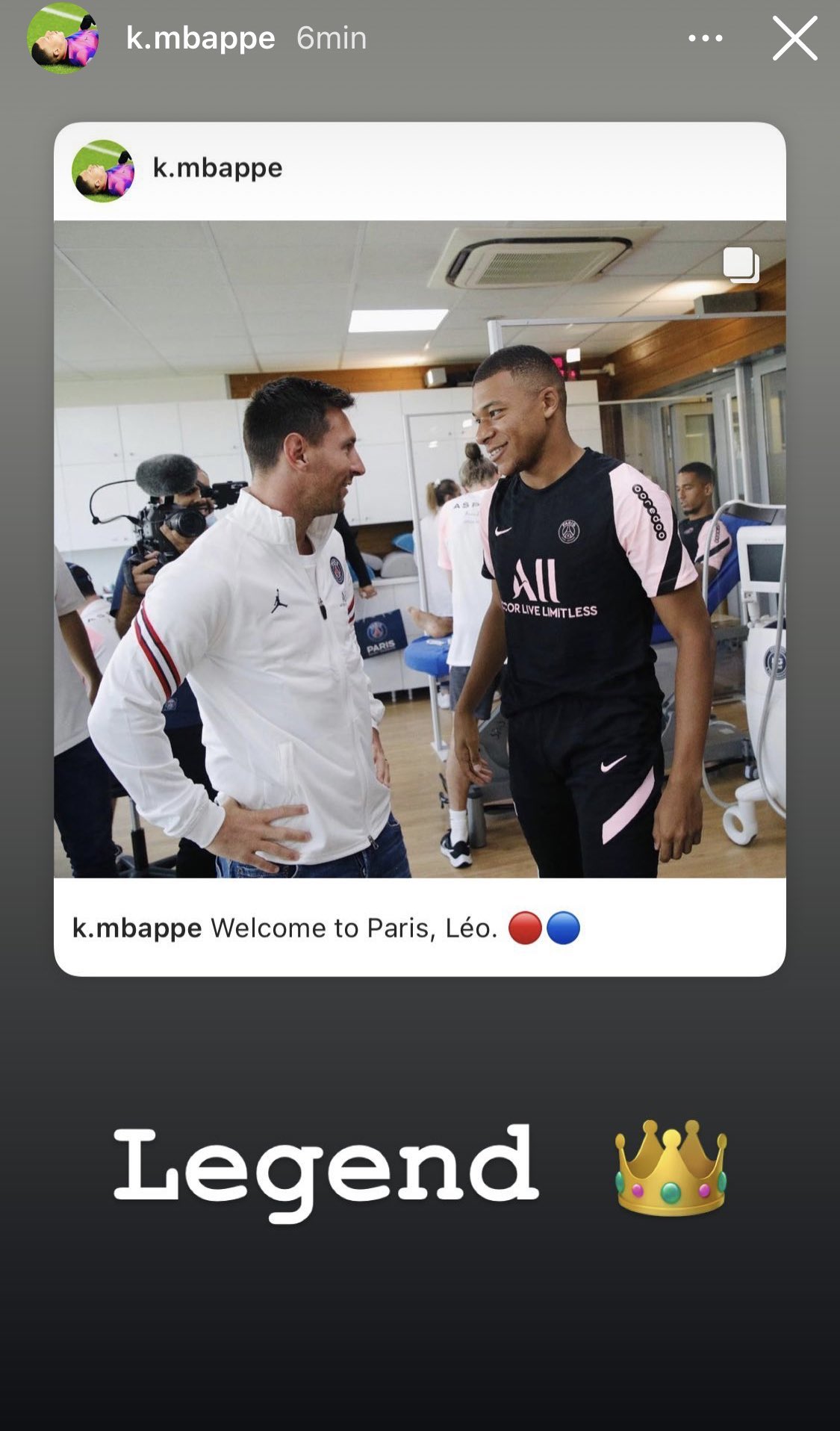 Mbappé da la bienvenida a Messi y lo califica de "leyenda" - mbappe-messi-legend-psg