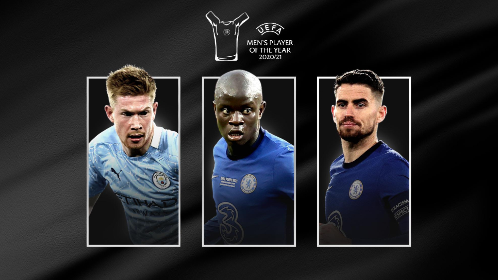 De Bruyne, Jorginho y Kanté, nominados al Jugador del Año en la UEFA