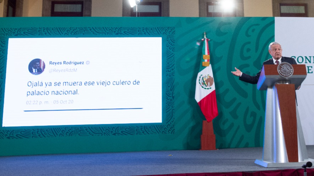 “Falso” tuit donde presuntamente insulta a AMLO, aclara Reyes Rodríguez; ya presentó denuncia ante FGR “Falso” tuit donde presuntamente insulta a AMLO, aclara Reyes Rodríguez; ya presentó denuncia ante FGR