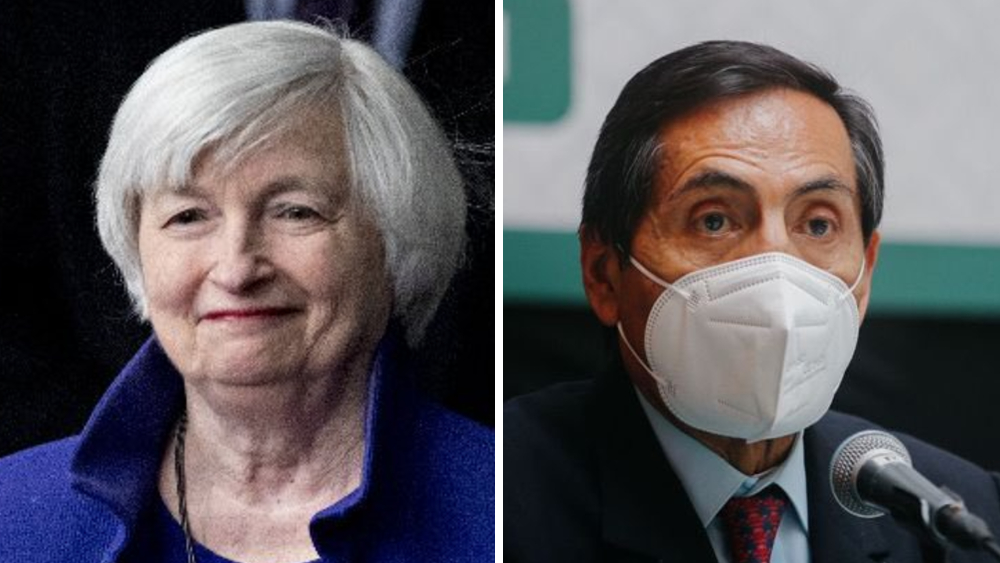 Secretaria del Tesoro de EE.UU. conversa con Rogelio Ramírez de la O