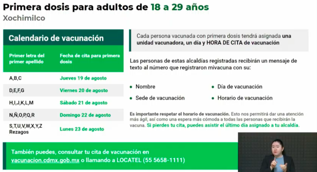 Iniciará vacunación de 18 a 29 años en Xochimilco; aplicarán segunda dosis de 40 a 49 en Cuauhtémoc - vacunacion-xochimilco