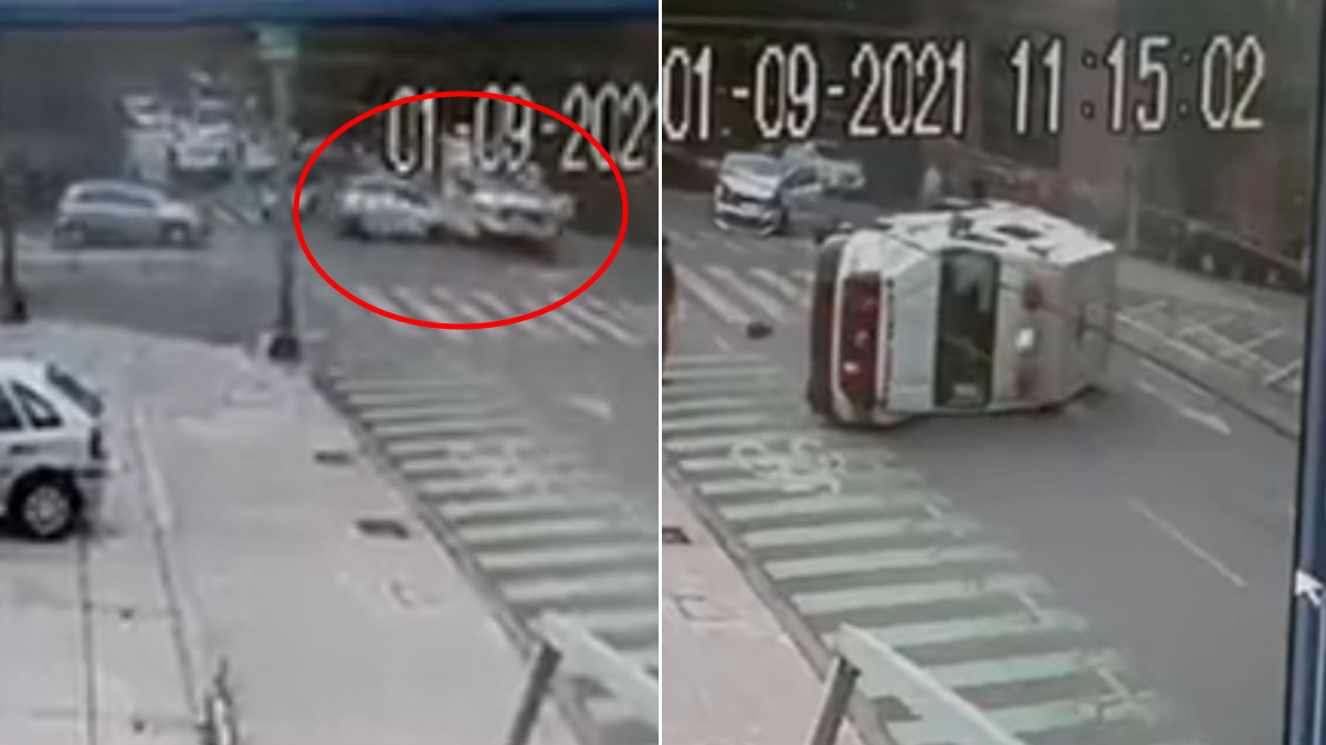 #Video Automóvil choca a ambulancia y provoca su volcadura en la Cuauhtémoc #Video Automóvil choca a ambulancia y provoca su volcadura en la Cuauhtémoc