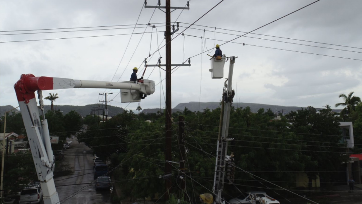 Restablecido al 68 % servicio eléctrico de usuarios afectados por Olaf en BCS