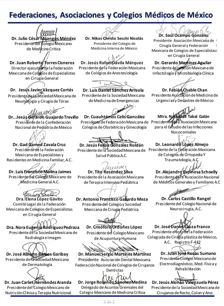 Colegios médicos de México se pronuncian contra acusaciones a científicos de Conacyt - federaciones-asociaciones-y-colegios-medicos-de-mexico-02