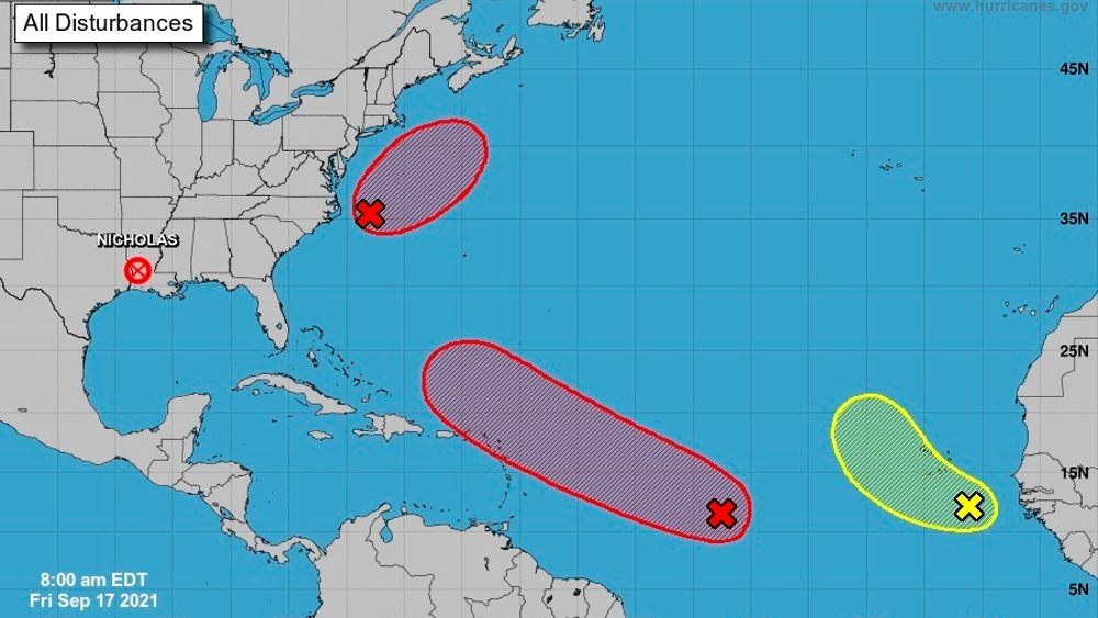 Meteorólogos de EE.UU. vigilan desarrollo de tres sistemas en el Atlántico
