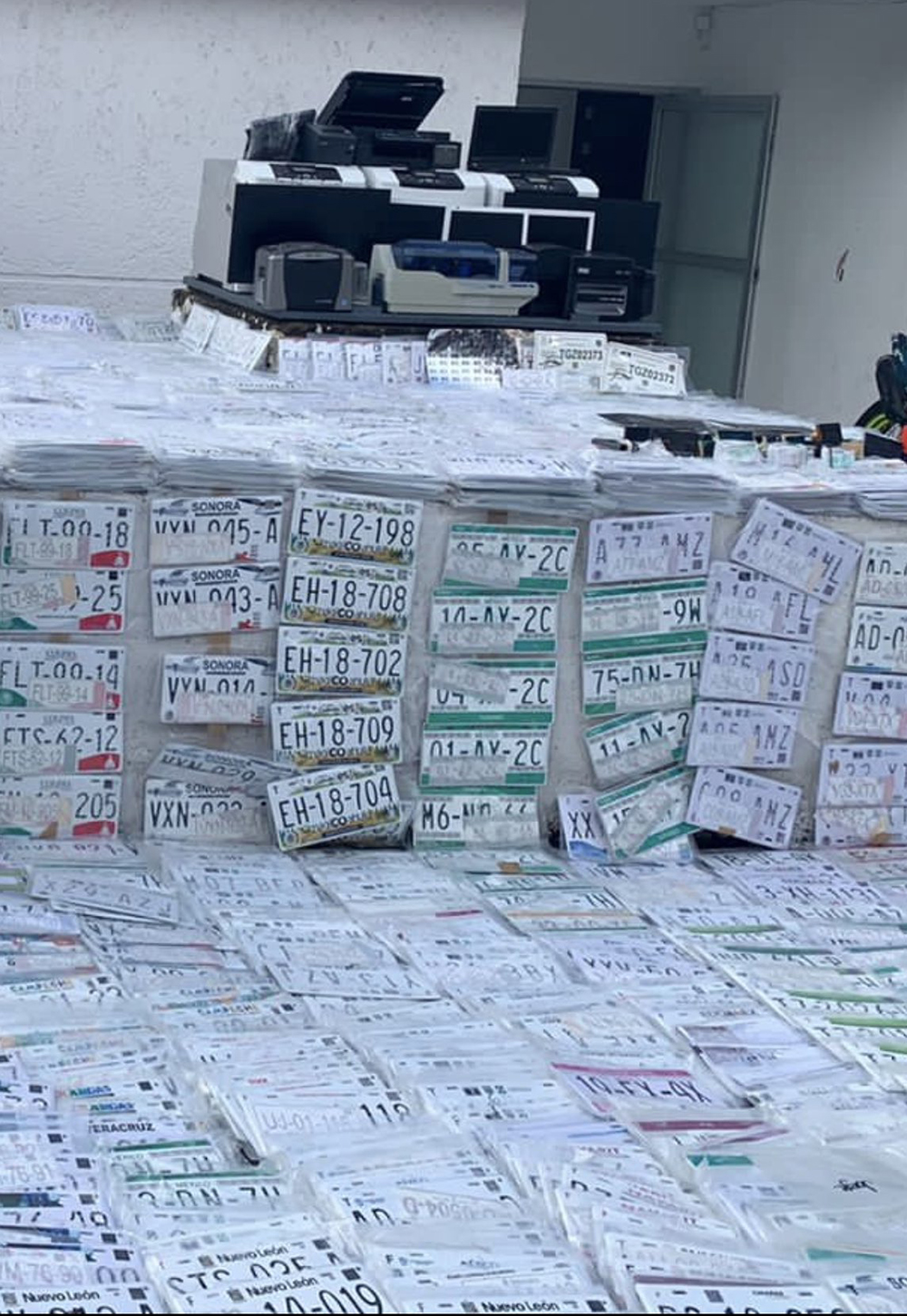 Vinculan a proceso en CDMX a cinco detenidos por falsificación de placas vehiculares - placas-de-autos-apocrifas-aseguradas-por-ssc-capitalina