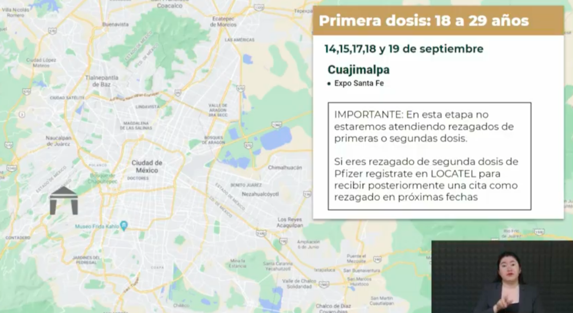Concluirán vacunación de 30 a 39 años en siete alcaldías y de 18 a 29 años en tres; iniciará de 18 a 29 en Cuajimalpa - sede-cuajimalpa