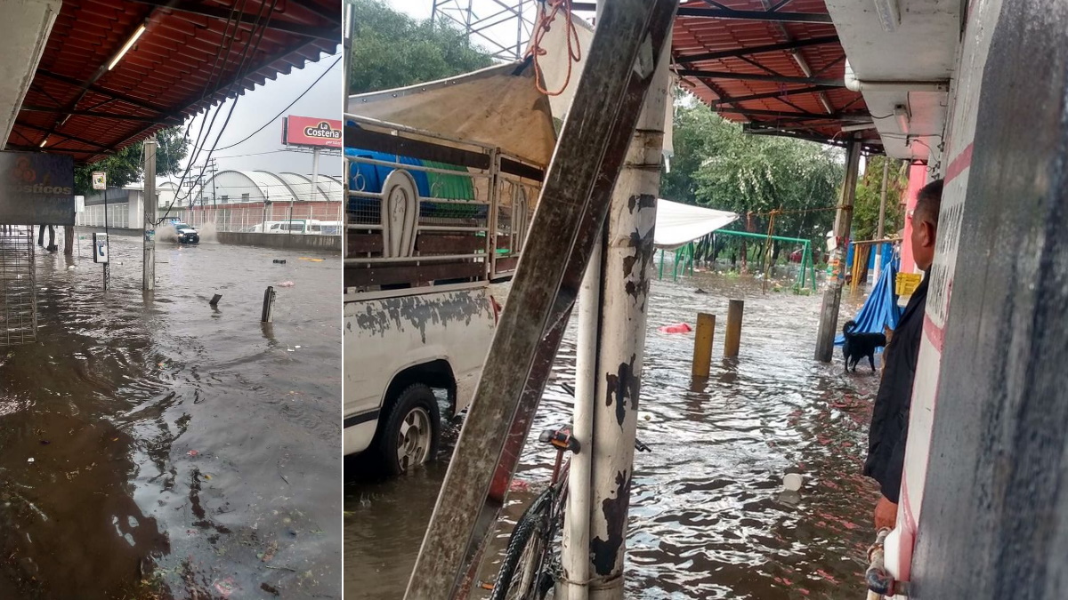 Fuertes lluvias provocan inundaciones en Ecatepec, Estado de México