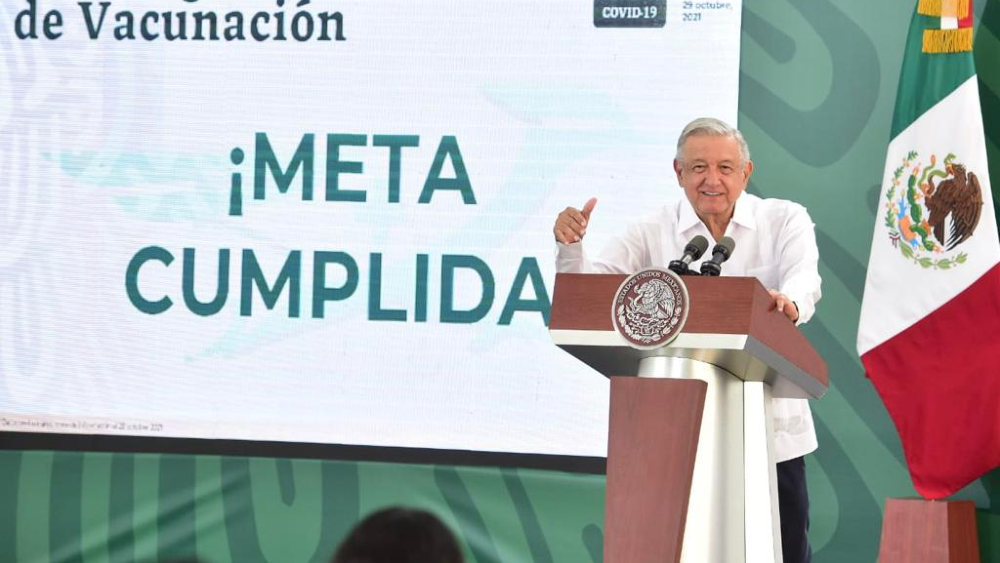 Declara AMLO meta cumplida del Plan Nacional de Vacunación Declara AMLO meta cumplida del Plan Nacional de Vacunación