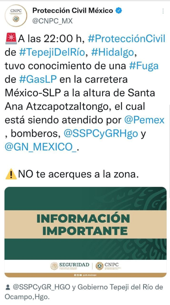 Reabren autopista México-Querétaro; logran controlar fuga de gas - captura-de-pantalla-2021-10-06-a-las-00834
