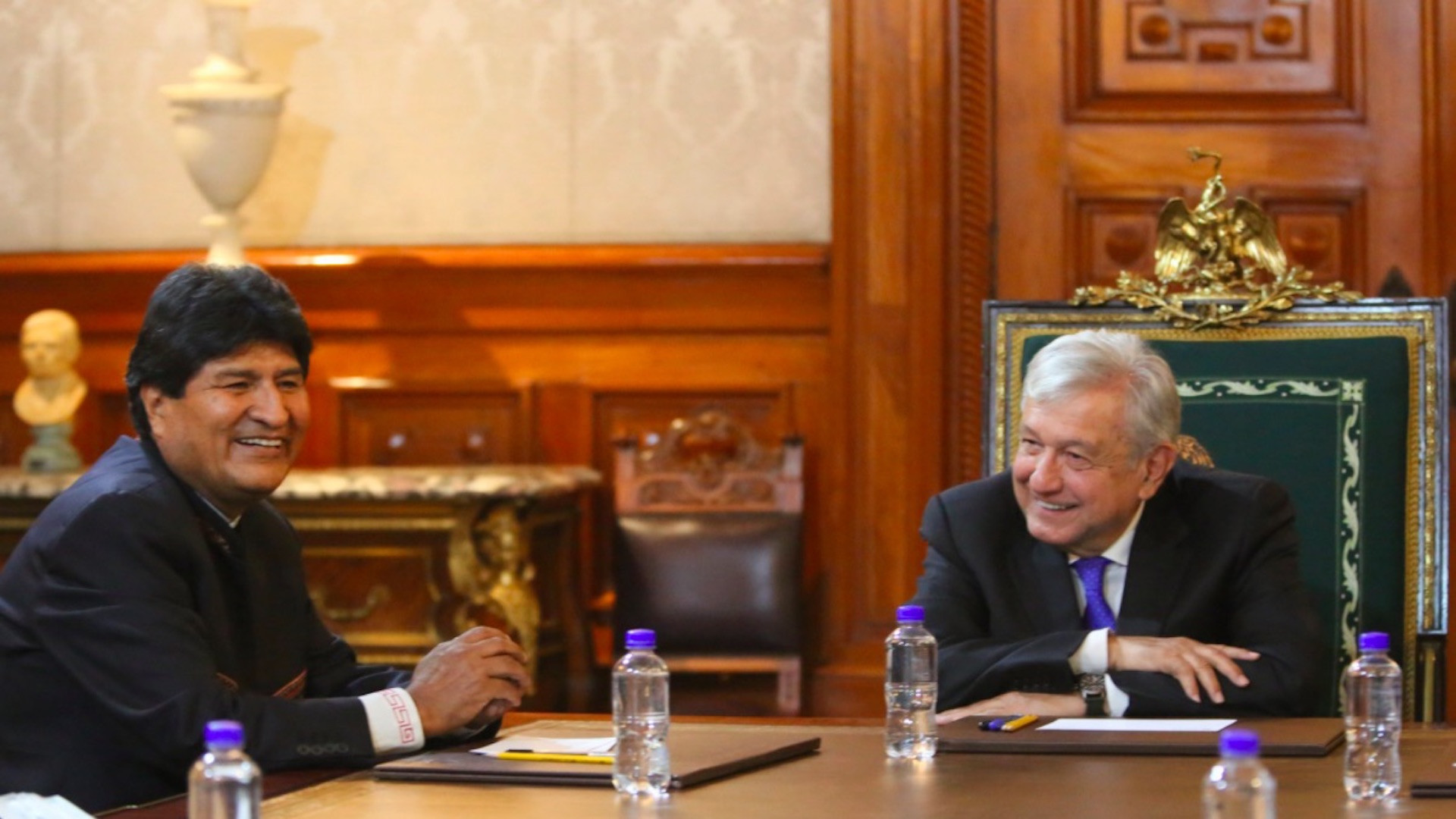 López Obrador recibe a Evo Morales en Palacio Nacional López Obrador recibe a Evo Morales en Palacio Nacional