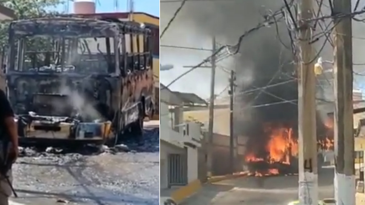 #Video Incendian camión sobre vía pública en Acapulco