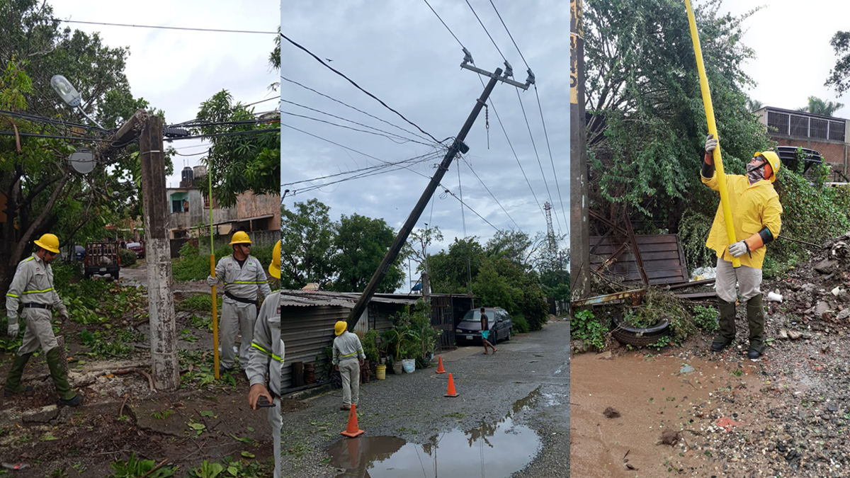 CFE restablece luz a 98 % de usuarios afectados por huracán Rick