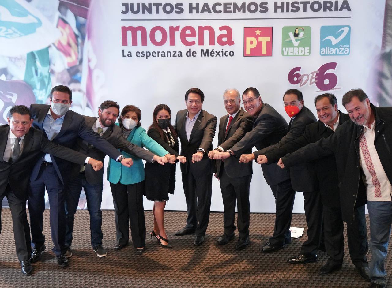 Morena irá en alianza con el PT, Verde y Nueva Alianza para 2022