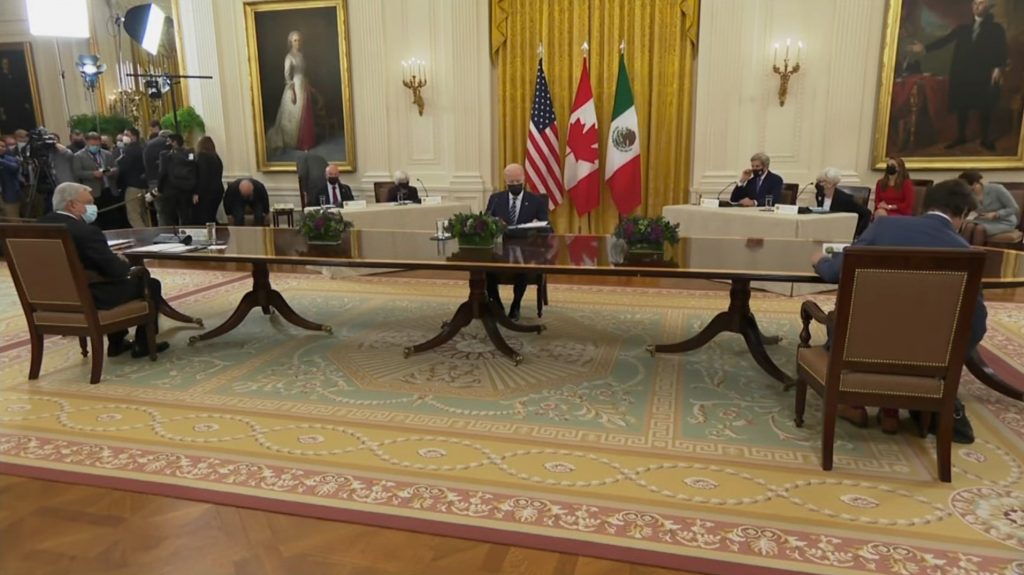 Casa Blanca revela detalles de la reunión AMLO-Biden - amlo-joe-biden-trudeau-cumbre-lideres-norteamerica-1024x575