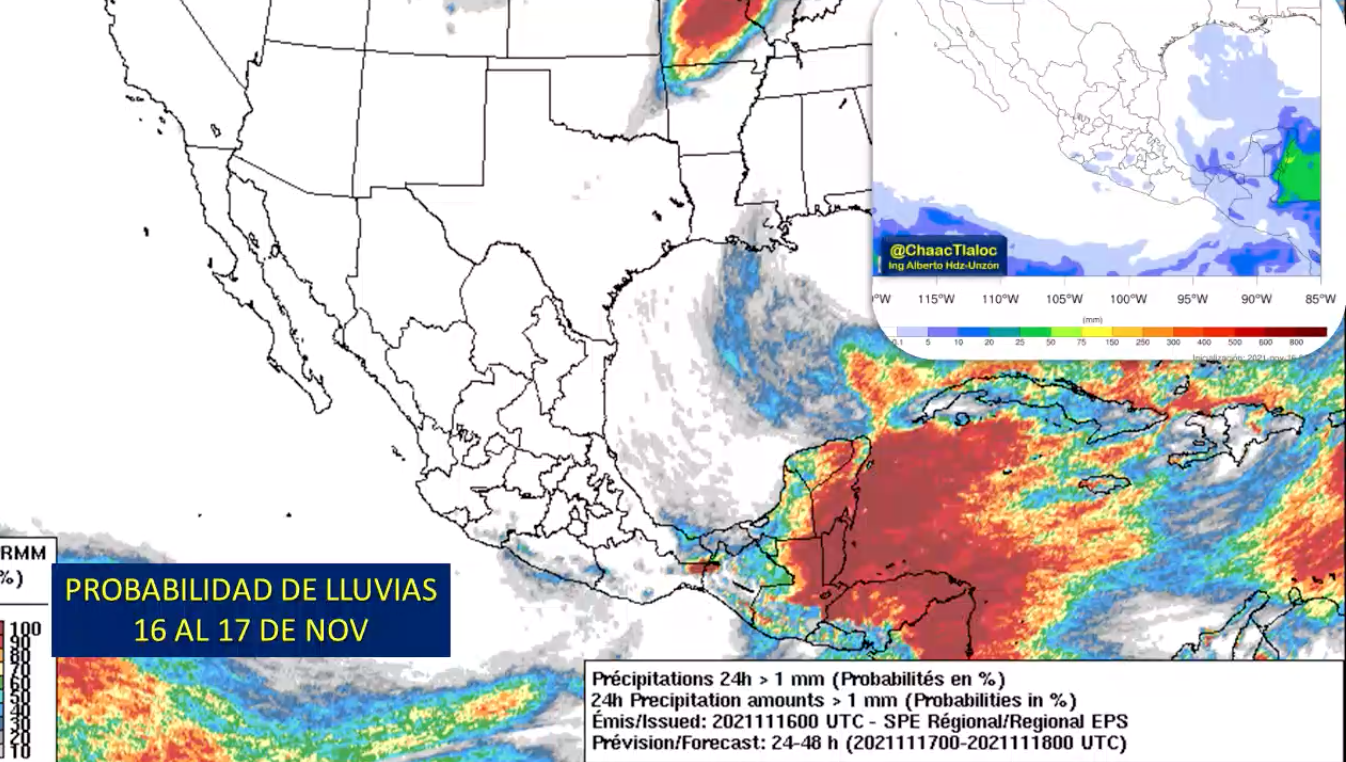 El clima para el 16 de noviembre de 2021