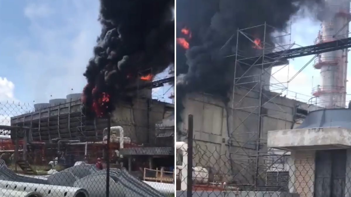 Controlan incendio en la refinería de Cadereyta, Nuevo León
