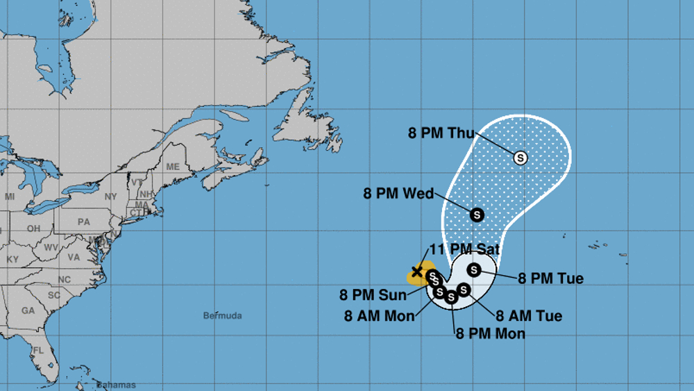 Tormenta subtropical Wanda continúa en medio del Atlántico
