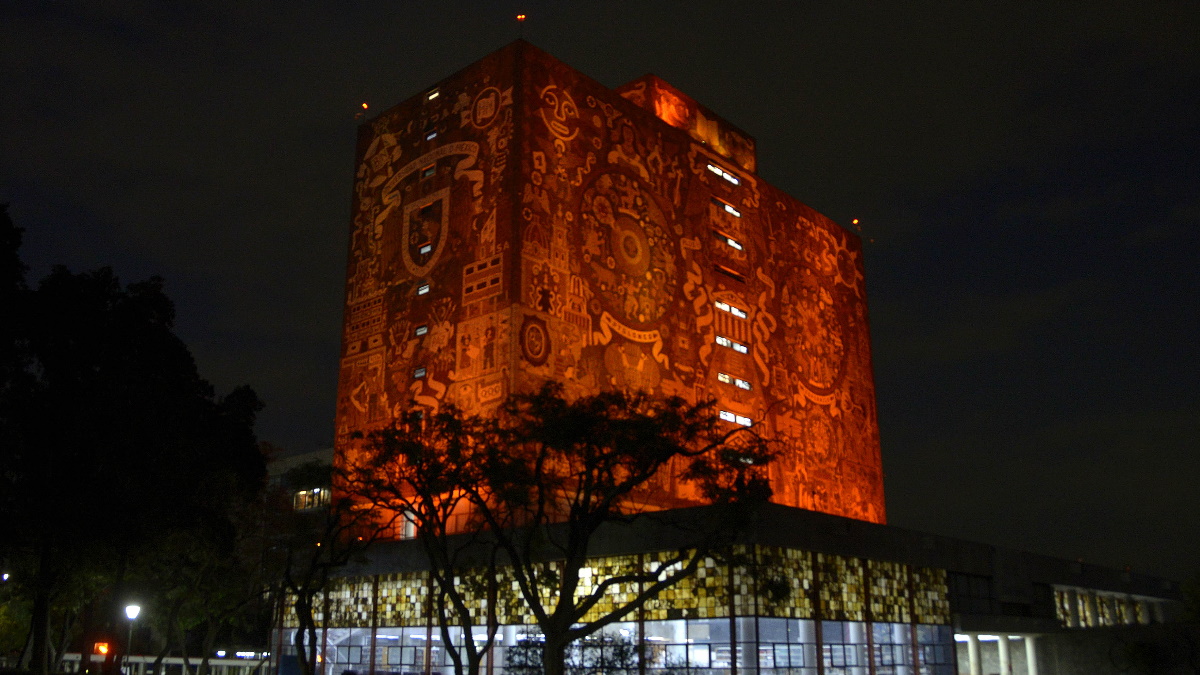 Biblioteca y Estadio de la UNAM se iluminarán de naranja contra la violencia de género