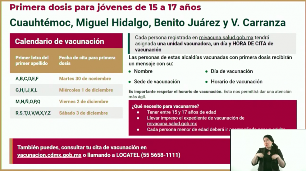 Estas serán las sedes de vacunación para menores de 15 a 17 años en la Ciudad de México - vacunacion-menores-15-a-17-anos6-1024x574