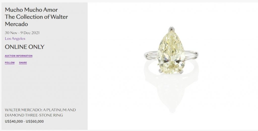 Subastarán joyas, ropa y objetos de Walter Mercado - wmercado-subasta-1024x521