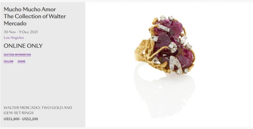 Subastarán joyas, ropa y objetos de Walter Mercado - wmercado-subasta-3-1024x525