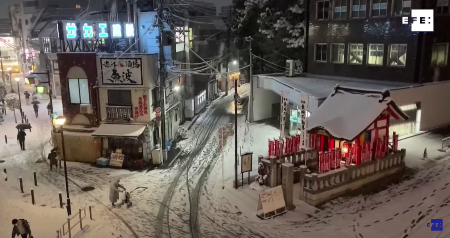 Fuerte nevada mantiene en alerta a Tokio