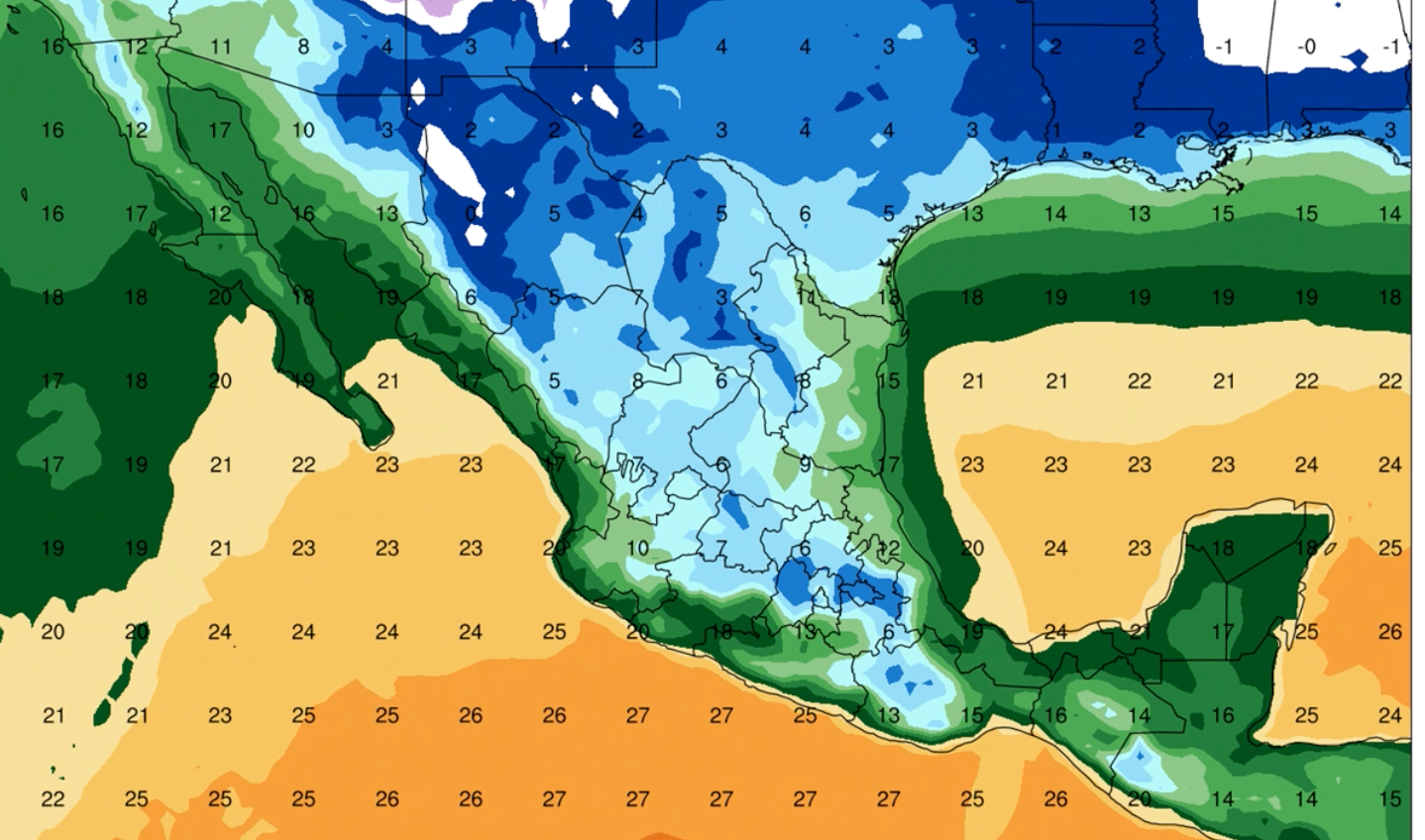 Masa polar cubre EE.UU. y gran parte de México; clima (11 de enero de 2022)