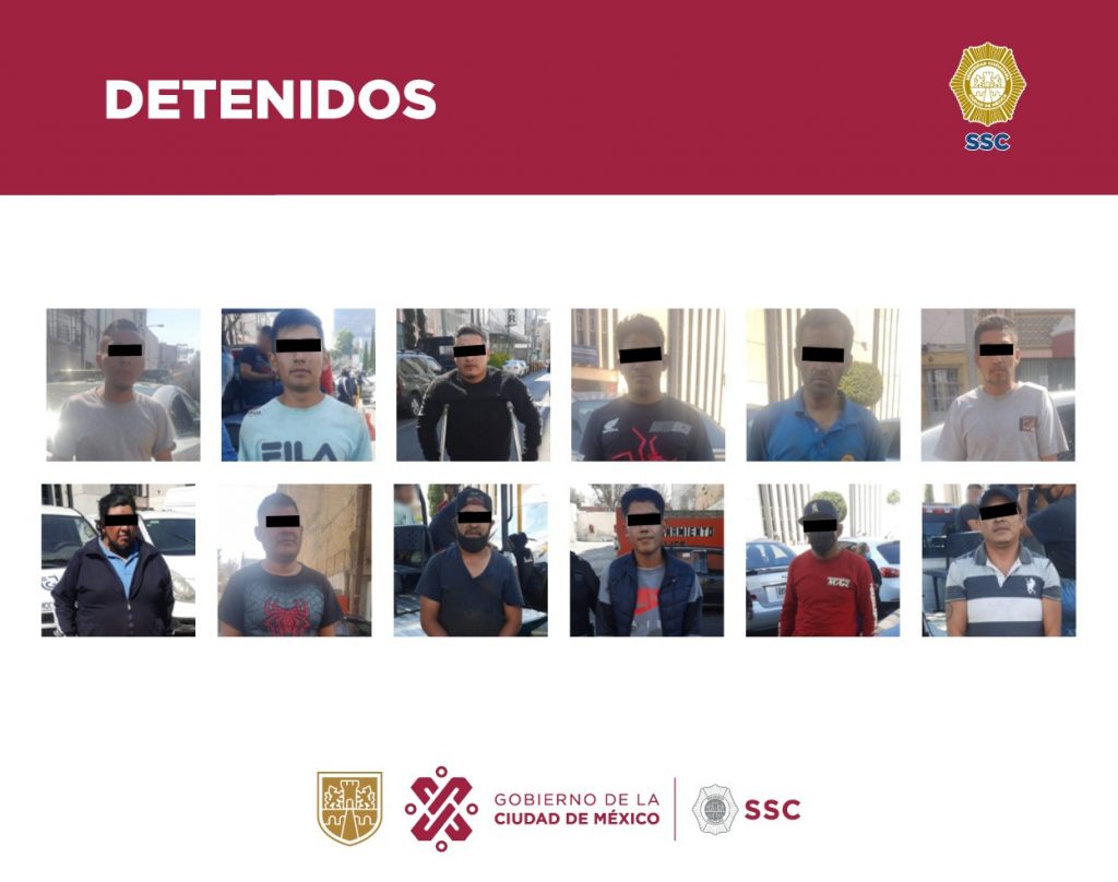 Detienen a 12 en la alcaldía Cuauhtémoc por intento de robo de maquinaria - detenidos-por-intento-de-robo-de-maquinaria-1024x808