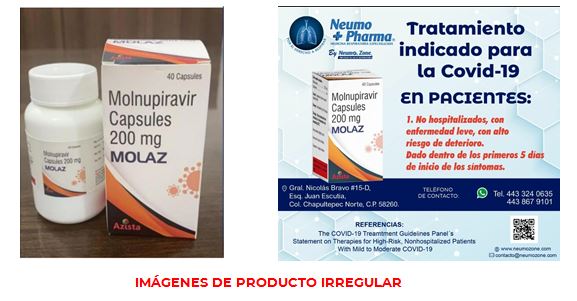 Cofepris alerta por venta ilegal de molnupiravir, tratamiento para COVID-19 - medicamento-irregular-2