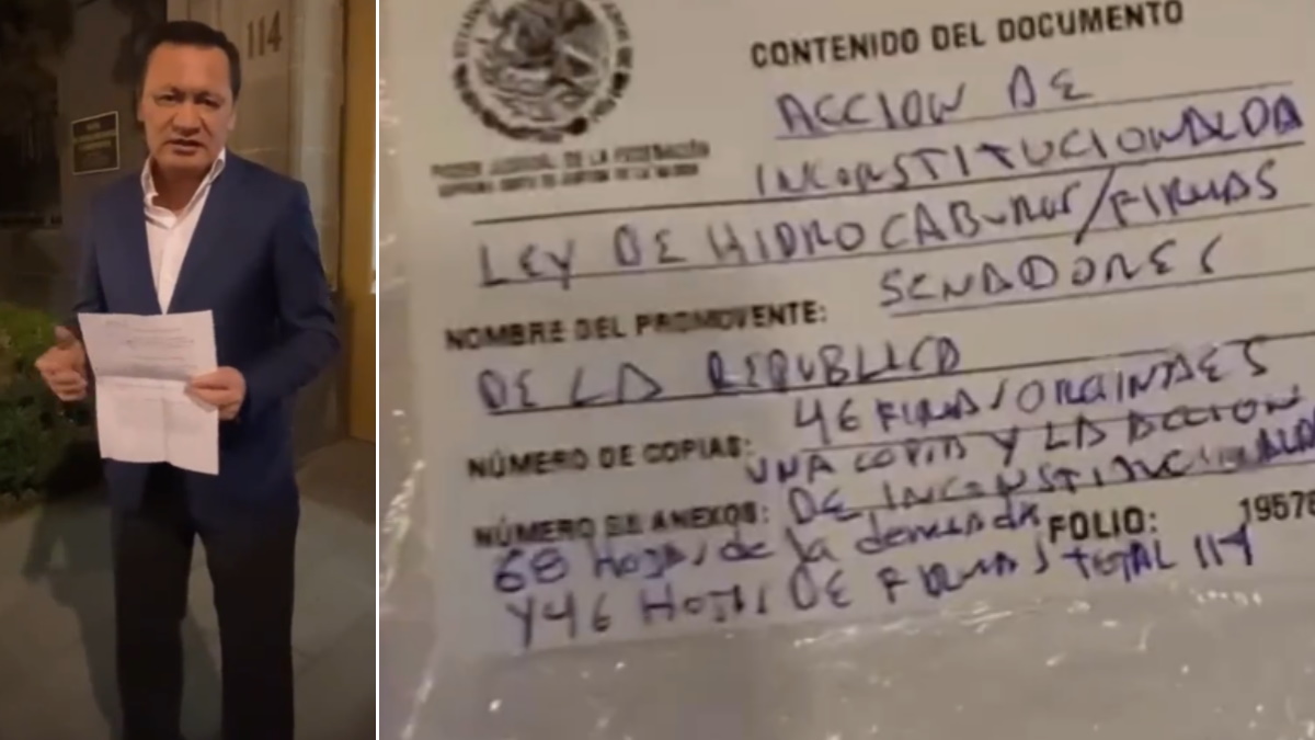 Bloque de Contención del Senado entrega las firmas faltantes a la SCJN contra la Ley de Hidrocarburos