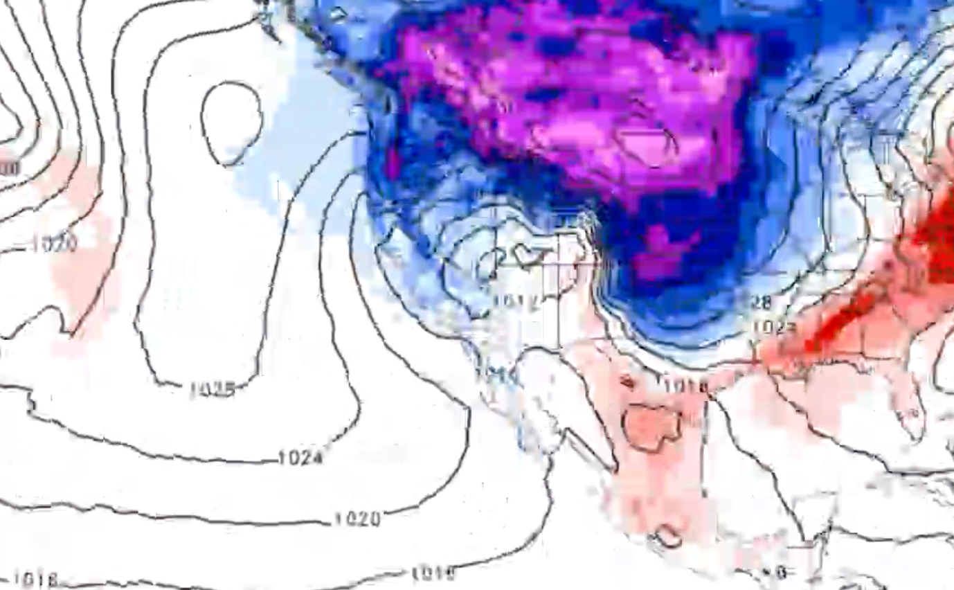 Probabilidad de lluvias e incluso nevadas en Baja California y Sonora