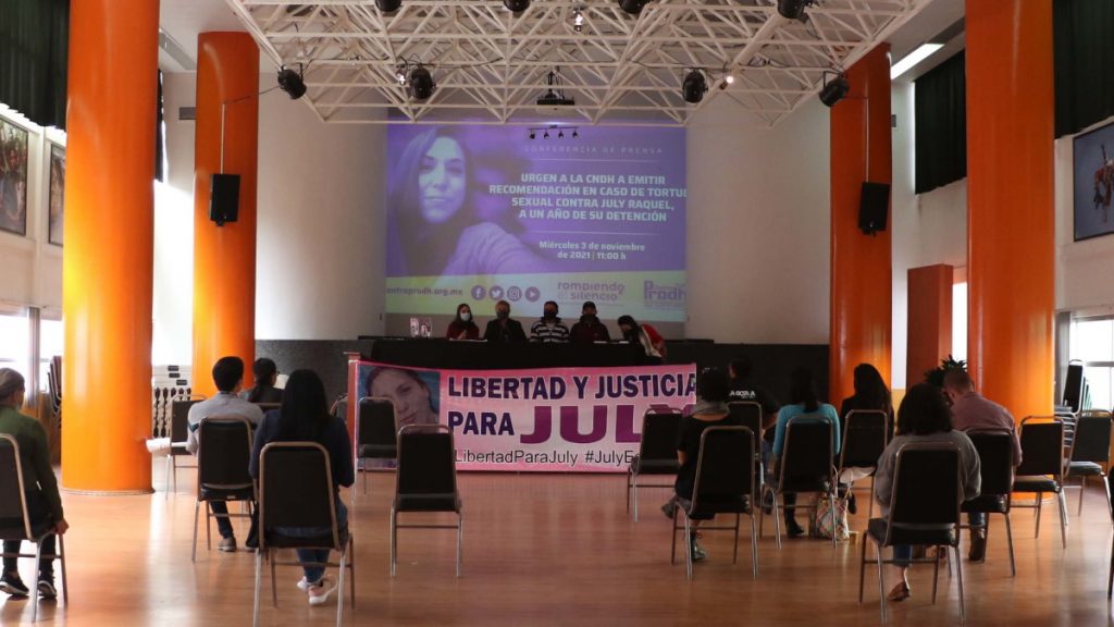 July Raquel fue torturada por la Fiscalía de Veracruz para que se incriminara en un asesinato, determina la CNDH - july-raquel-2-1024x576