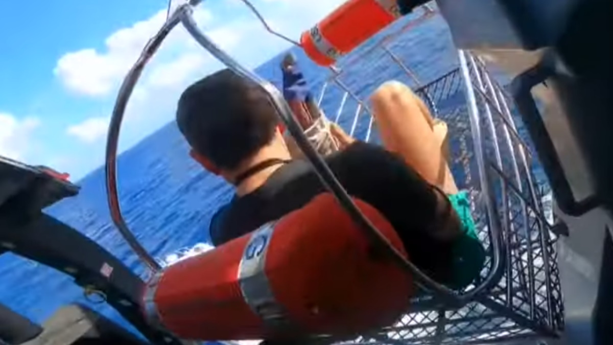 Guardacostas de EE.UU. rescatan a hombre mordido por un tiburón