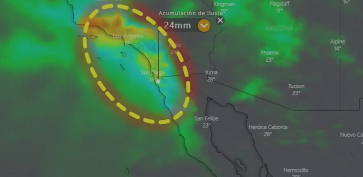 Lloviznas y fuertes ráfagas de viento para BC y Sonora