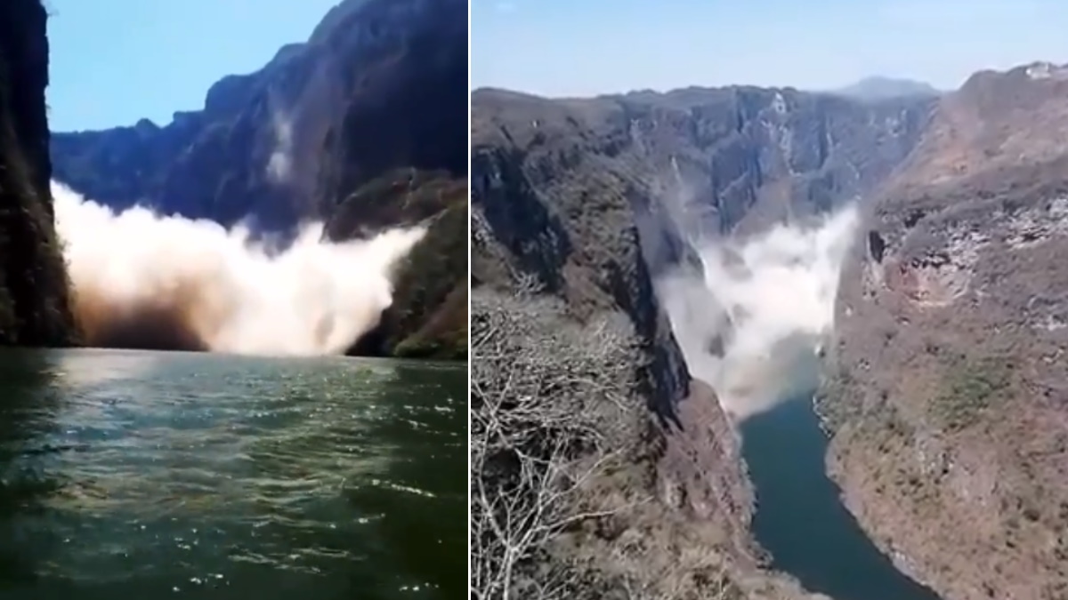 Se desprenden rocas del Cañón del Sumidero tras sismo; cerrada la navegación