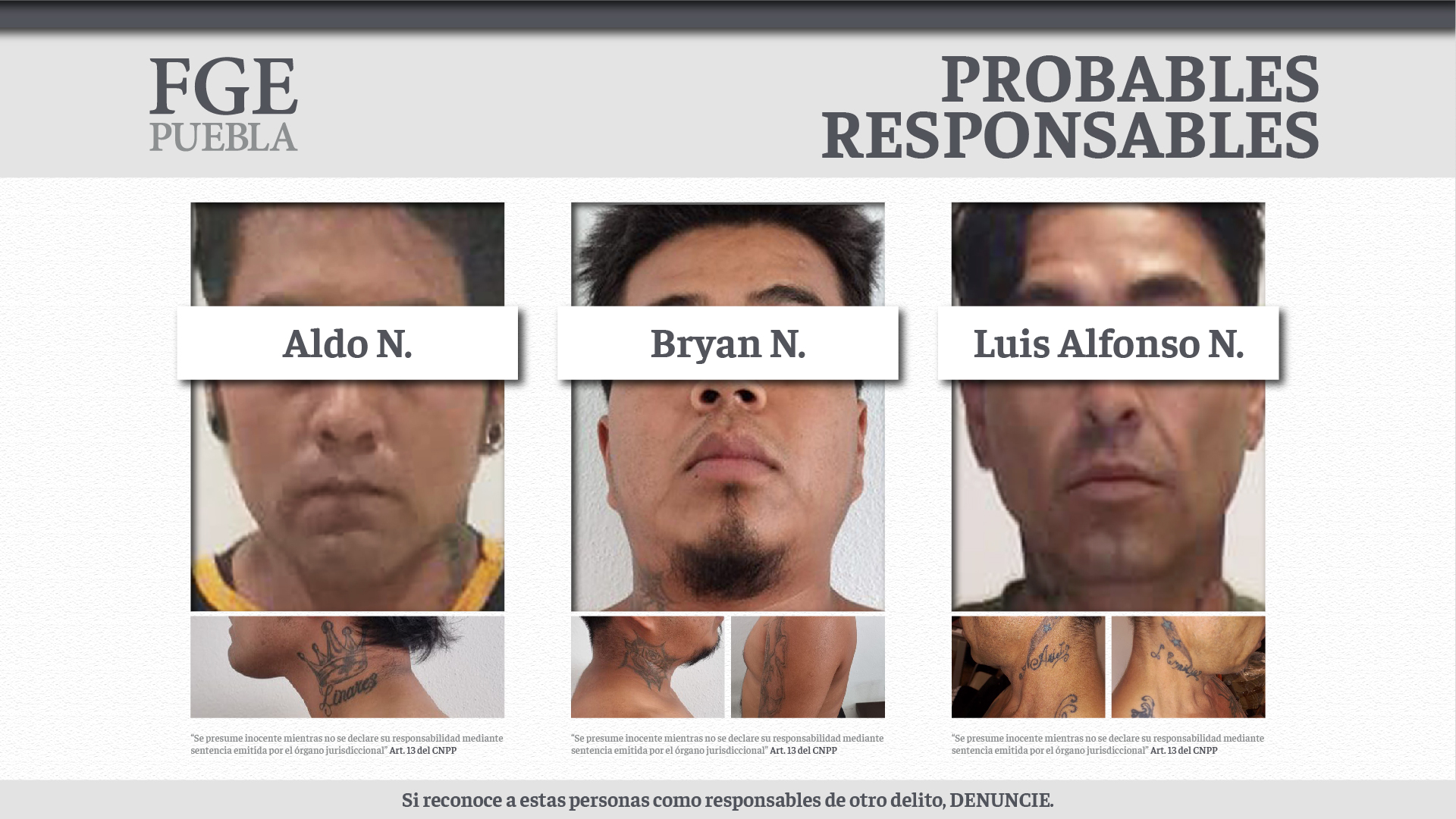 Detienen a a tres implicados en ejecución de 10 personas en Atlixco Detienen a a tres implicados en ejecución de 10 personas en Atlixco