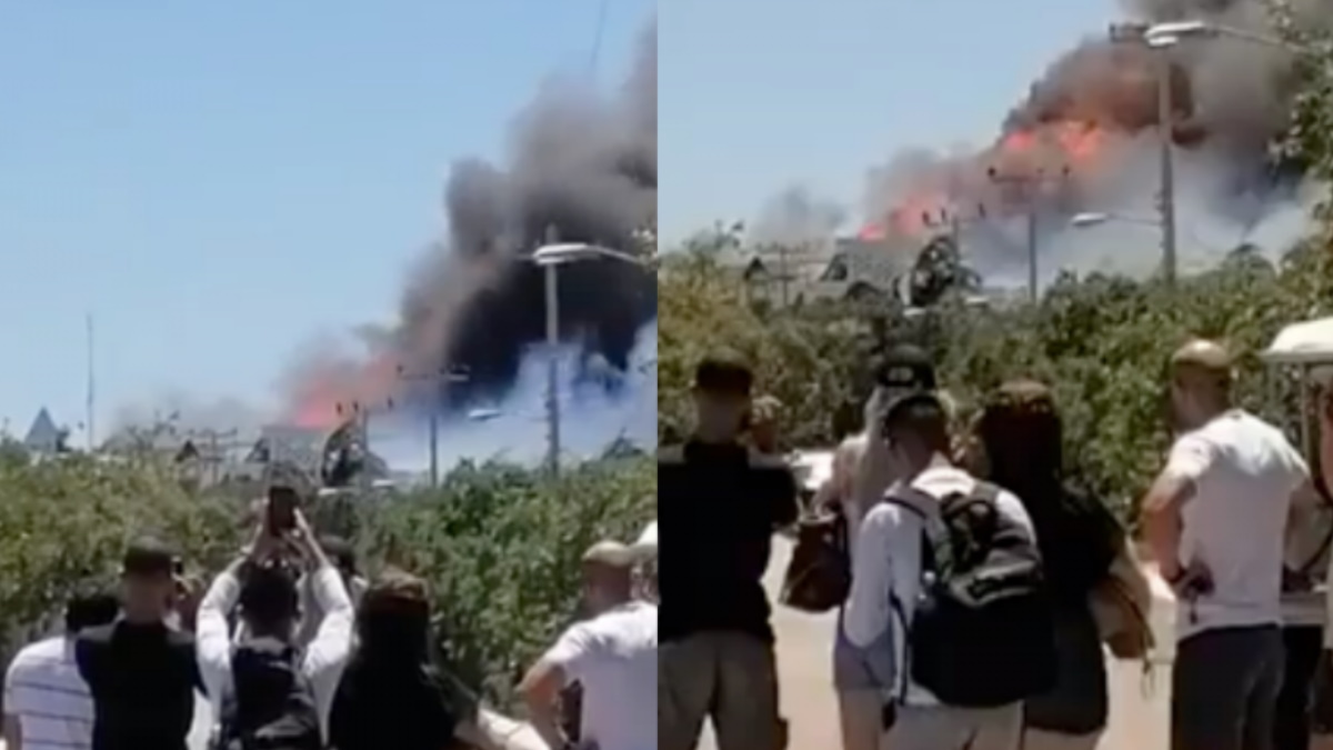 Se incendian palapas en Dolphin Discovery Isla Mujeres