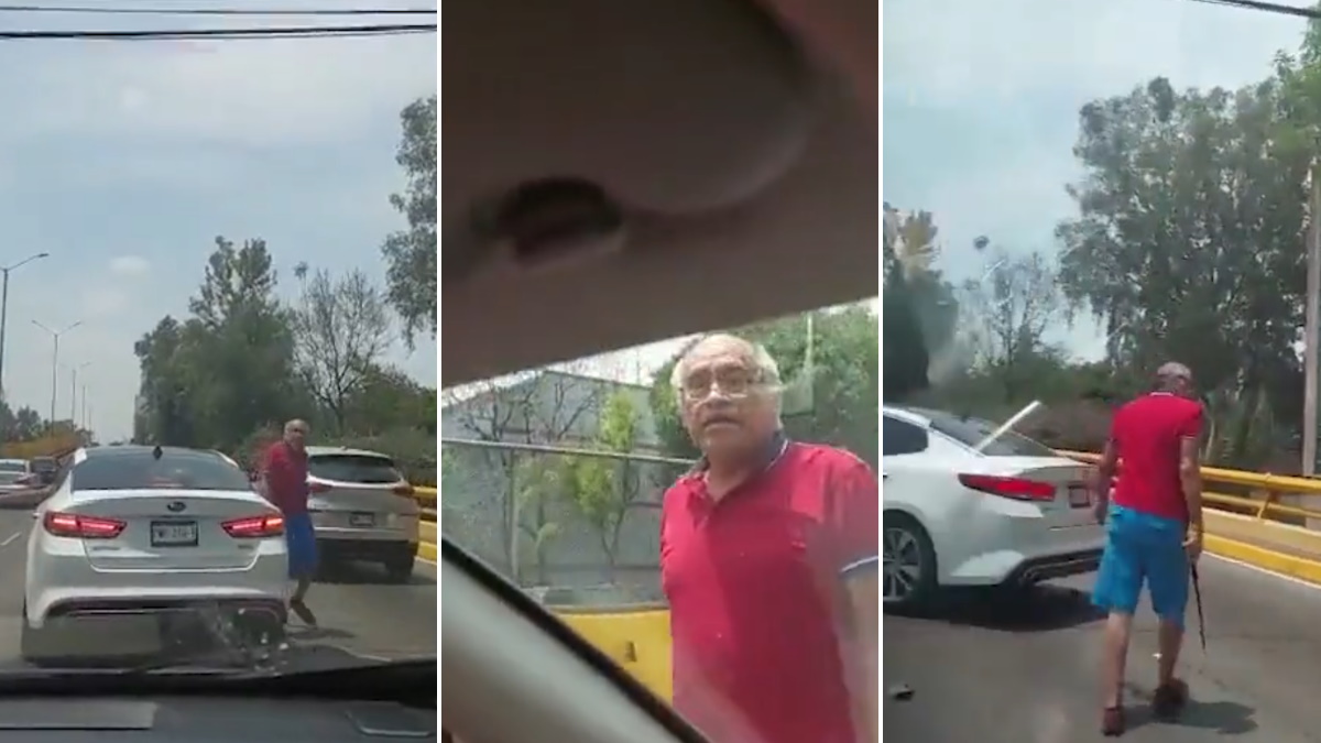 #Video Sujeto agrede sobre Avenida Río Churubusco a automovilista que viajaba con una niña