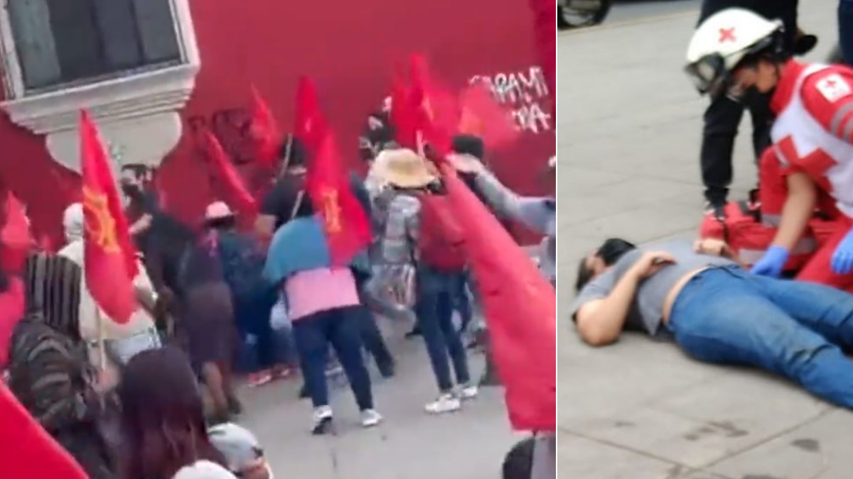 #Video Manifestantes golpean a pareja que pidió que no hicieran pintas en Oaxaca #Video Manifestantes golpean a pareja que pidió que no hicieran pintas en Oaxaca