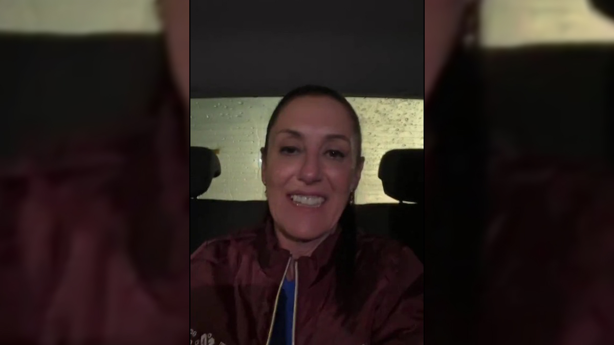 Claudia Sheinbaum queda atrapada en el tráfico por lluvia