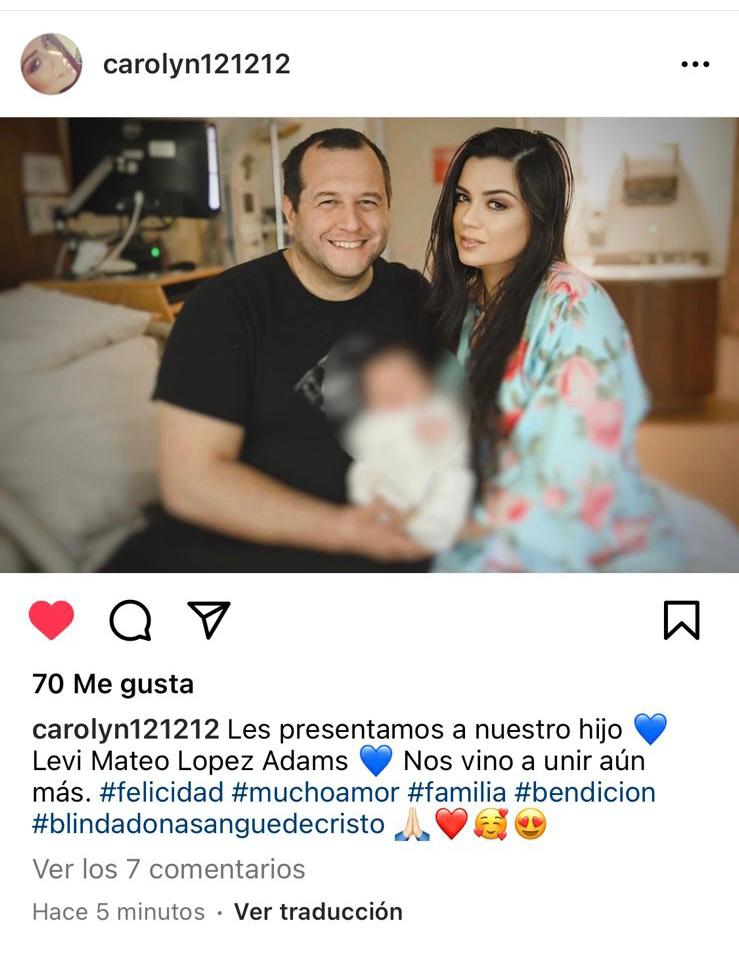José Ramón López Beltrán presenta a su hijo Levi Mateo - levi-adams-bebe-hijo-lopez-beltran