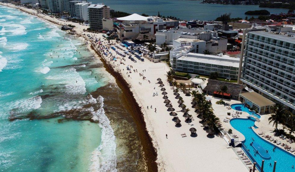 Aumenta 79 % llegada de sargazo a playas de Quintana Roo - sargazo-en-playas-de-quintana-roo