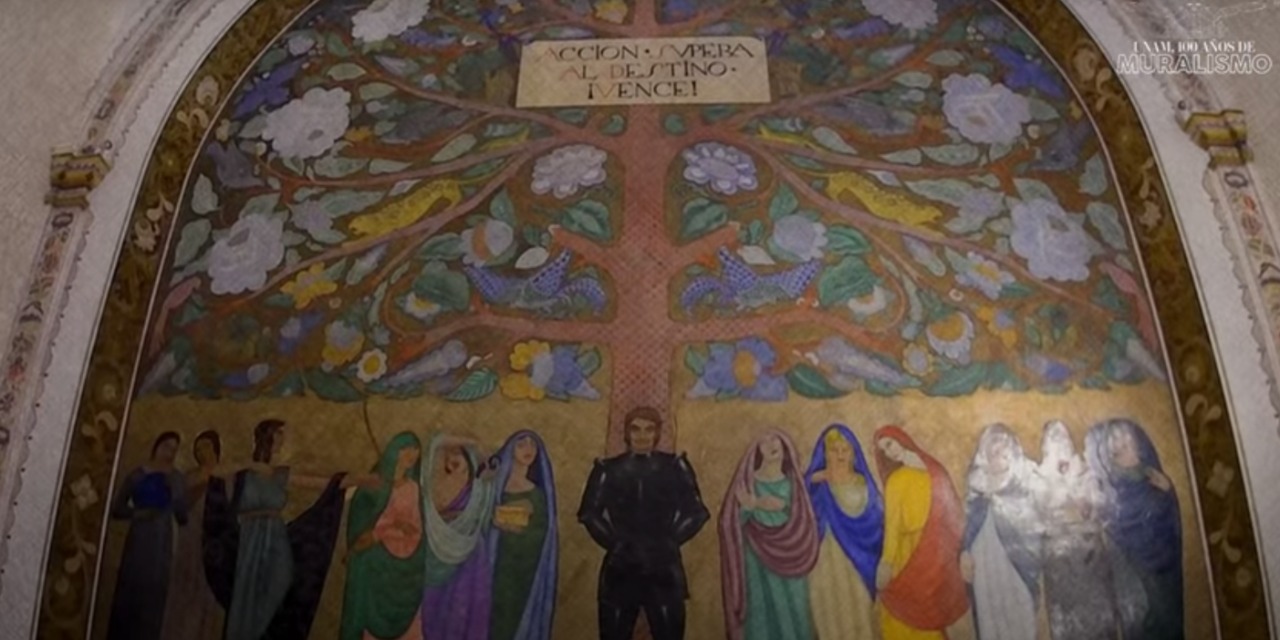 El árbol de la vida la controvertida primera obra del muralista mexicano