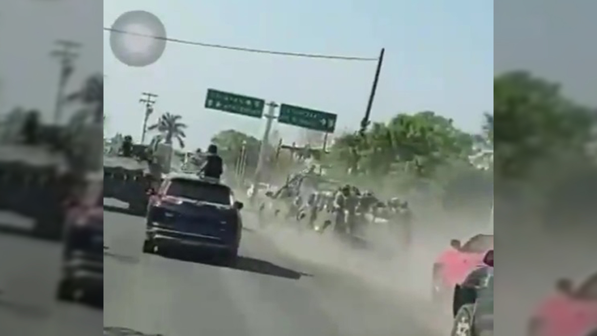 #Video Grupo armado persigue a militares en Nueva Italia, Michoacán