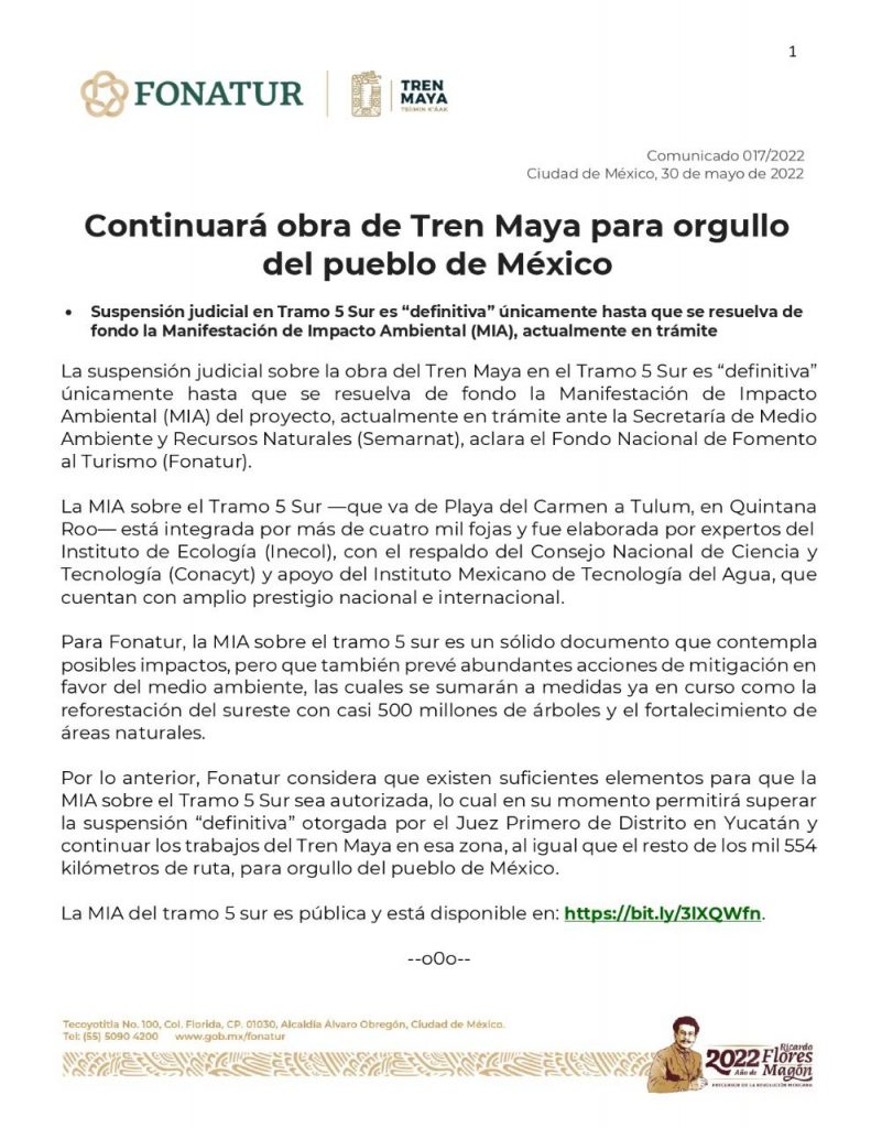 Obras en el Tramo 5 del Tren Maya continuarán, asegura Fonatur - obras-en-el-tramo-5-del-tren-maya-continuaran-asegura-fonatur-791x1024