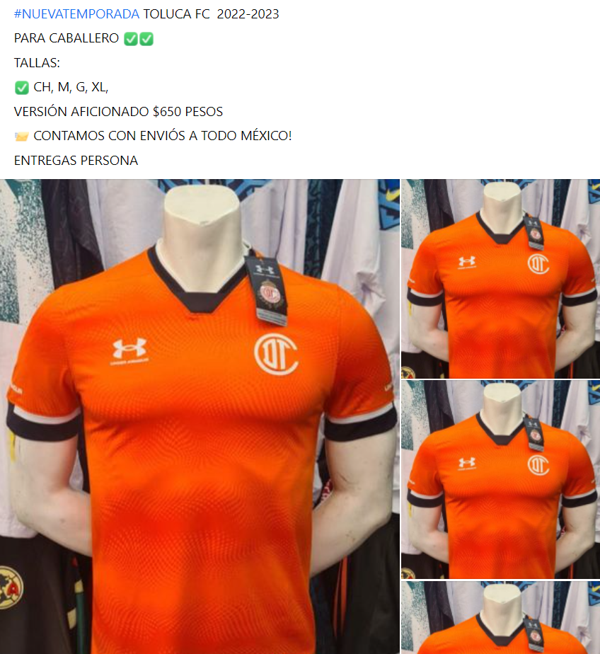 Toluca denuncia robo de uniformes para la temporada 2022-2023 - uniforme-toluca
